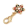 4Pcs Christmas Alloy & ABS Plastic Pearl & Rhinestone Pendant Decorations HJEW-JM04166-5