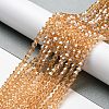 Transparent Electroplate Glass Beads Strands EGLA-A039-T2mm-A18-4