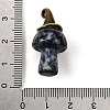 Natural Mixed Gemstone Mushroom Pendants G-D311-02AB-3