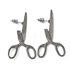 Alloy Scissor Stud Earrings for Unisex EJEW-V006-07-2