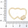 Rack Plating Brass Micro Pave Cubic Zirconia keychain Clasps KK-K374-03A-G-3