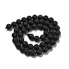 Natural Black Onyx Beads Strands G-D710-8mm-06-5