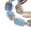 Natural Blue Calcite Beads Strands G-C098-A33-01-3