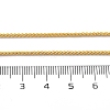 1.5mm Rack Plating Brass Wheat Chain Adjustable Slider Necklaces for Women Men MAK-L044-07G-5