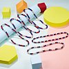 Polymer Clay Rhinestone Round Beaded Necklaces NJEW-SW00049-07-5