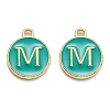 Golden Plated Alloy Enamel Charms X-ENAM-Q437-15M-1