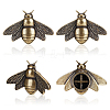 Brass Bees Display Decorations AJEW-WH0752-683-1