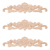 Olycraft Rubber Wood Carved Onlay Applique AJEW-OC0001-54A-1