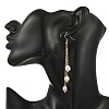 Natural Cultured Freshwater Pearl Tassel Dangle Earrings EJEW-JE07381-02-2