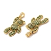 Brass Micro Pave Cubic Zirconia Pendants KK-A180-20G-3