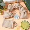 Polyester Imitation Burlap Packing Pouches Drawstring Bags X-ABAG-R005-9x7-01-6