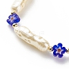 ABS Imitation Pearl & Millefiori Glass Beaded Necklace Bracelet SJEW-JS01241-7