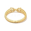 Double Leopard Head Brass Hollow Bangles for Women BJEW-P281-07G-3