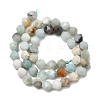 Natural Flower Amazonite Beads Strands G-Z119-A08-02-4