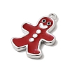 Christmas Brass Enamel Pendants KK-L258-05P-B02-2