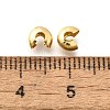 304 Stainless Steel Crimp Beads Covers STAS-P239-34G-04-3