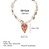 Ocean 304 Stainless Steel Pendant Natural Shell Nuggets Beaded Necklaces for Women WG8D776-06-1