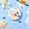 45Pcs 9 Colors Baking Paint Alloy Beads FIND-CJ0003-26-5