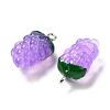 Transparent Resin Fruit Pendants CRES-Z003-02A-2