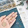 CHGCRAFT 96Pcs 24 Styles  Brass Open Back Bezel Sew on Prong Settings KK-CA0003-16-3