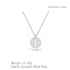 Classic Stainless Steel Flat Round IC XC NIKA Cross Pendant Necklace for Women Daily Wear HC2547-2