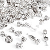 34Pcs 17 Styles Alloy European Dangle Charms PALLOY-TAC0263-3