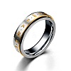 Non-Tarnish Retro Stainless Steel Ring with Six-Character Mantra PW-WG1CCD8-02-1