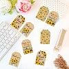 120Pcs 4 Styles Sunflower Paper Thank You Gift Tags CDIS-WH0038-02-4