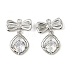 Brass Micro Pave Cubic Zirconia Pendants KK-C107-20B-P-1