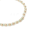 Bohemian Style Glass Seed Beaded and Brass Beaded Stretch Bracelets for Women BJEW-JB11801-5