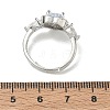Brass & Cubic Zirconia Finger Rings CU-CBA7E55-15P-5