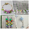 540Pcs 9 Colors UV Plating Iridescent Acrylic Bead Caps OACR-SP0001-04-6