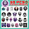 50Pcs 50 Styles Gothic Theme 3D PVC Adhesive Waterproof Stickers Set PW-WG98137-01-3