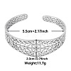 Elegant and Stylish Design Hollow Flower 304 Stainless Steel Cuff Bangles for Women ZU0152-1-1