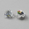 Camellia Transparent Resin Cabochons MRMJ-WH0075-57D-1