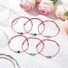 6Pcs Natural Gemstone Beads  Bracelets for Men Women BJEW-JB11752-1
