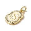 Brass Micro Pave Cubic Zirconia Pendants KK-K354-02G-S-2