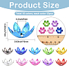 120Pcs 10 Colors Acrylic Bead Caps OACR-SP0001-94-2