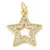 Brass Micro Pave Cubic Zirconia Pendants KK-K298-53G-1