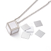 Sublimation Blank Aluminum Pendant Necklace NJEW-E020-04P-5