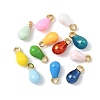 Brass Enamel Pendants KK-K364-17A-G-1