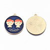 Alloy Enamel Pendants ENAM-S126-031D-RS-2