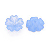 Transparent Frosted Acrylic Bead Caps X-MACR-S371-04A-2