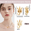 10Pcs Scorpion Brass Pendants KK-BBC0022-83-2