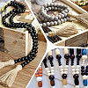 250Pcs 5 Colors Spray Painted Round Natural Schima Wood Beads WOOD-PA0001-74-7