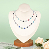 1Roll Handmade Glass Flat Round Link Chains CHC-BBC0001-14-5
