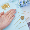 40Pcs Rack Plating Brass Curb Chain Extender KK-DC0004-26-3