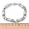 201 Stainless Steel Column Link Chain Bracelets BJEW-B078-150P-5