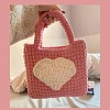 DIY Heart Pattern Handbag Knitting Beginner Kits PW-WG72433-05-1