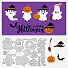 Halloween Theme Carbon Steel Cutting Dies Stencils DIY-WH0309-220-1